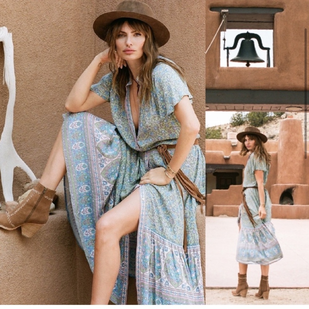 SPELL & The Gypsy Collective Jasmine flutter sleeve maxi dress